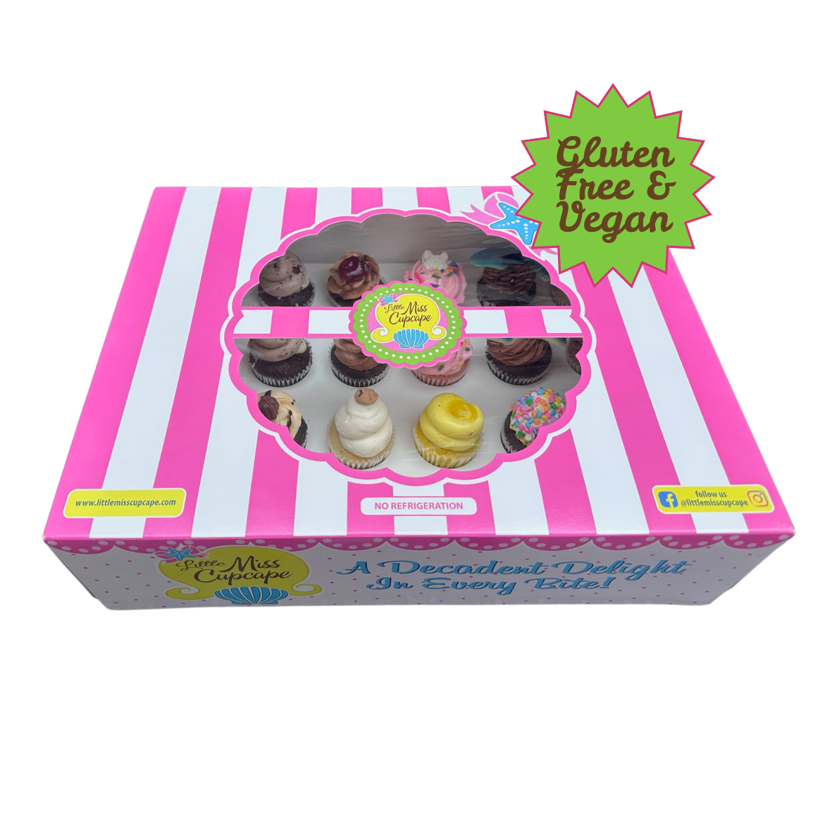 Two Dozen Mini Gluten Free & Vegan Cupcakes | Little Miss Cupcape