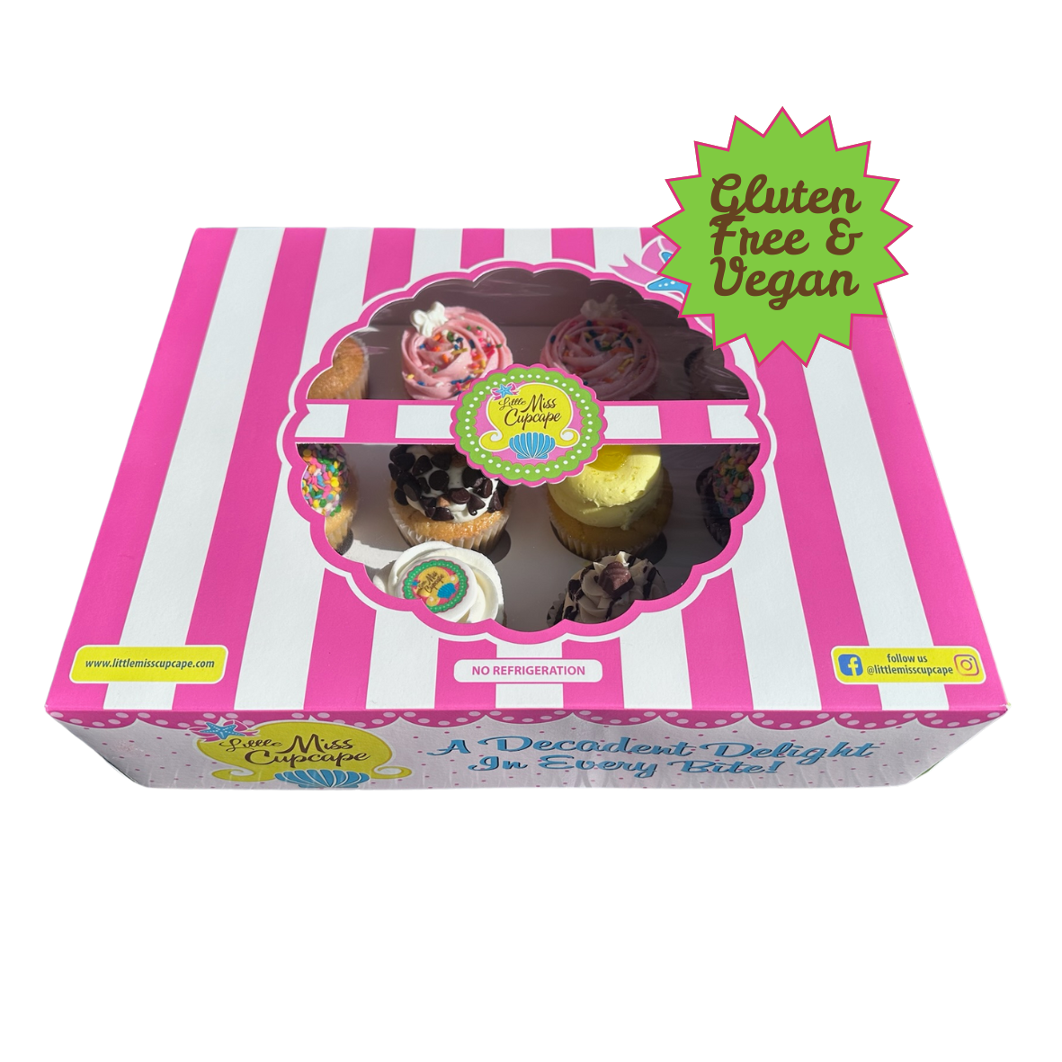 Dozen Regular Gluten Free &/or Vegan Cupcakes | Little Miss Cupcape