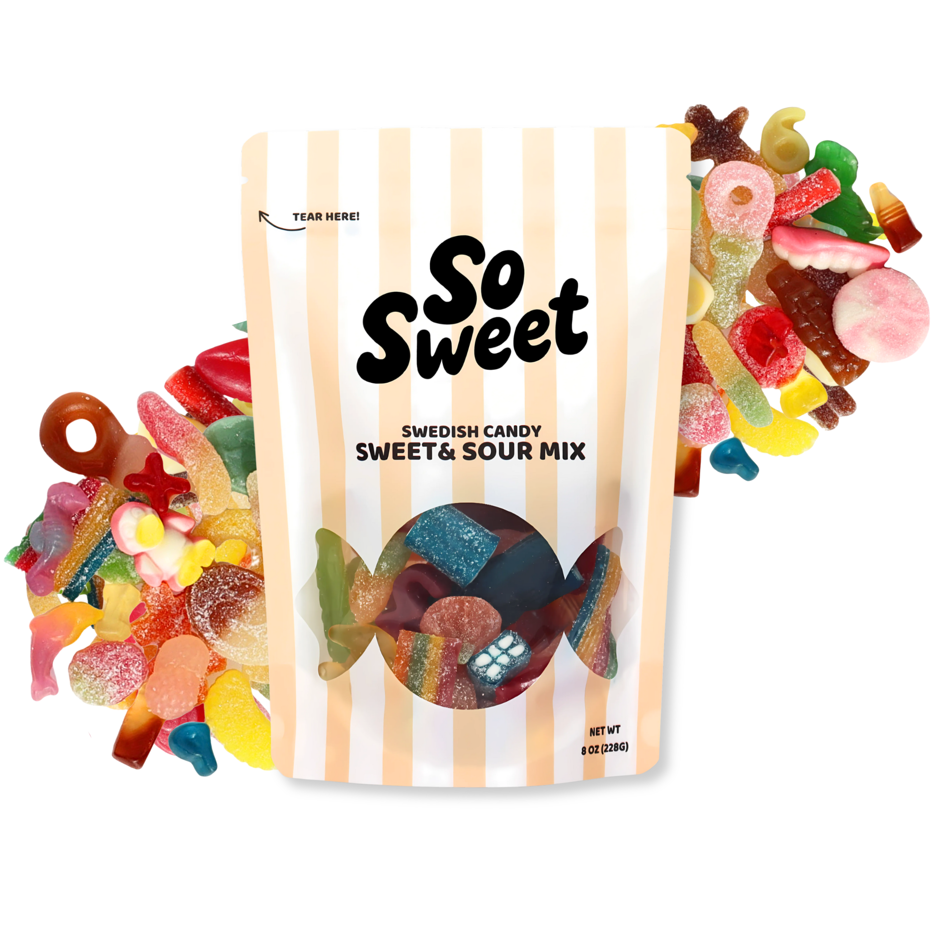 So Sweet Swedish Candy Sweet & Sour Mix (8 oz) | Little Miss Cupcape